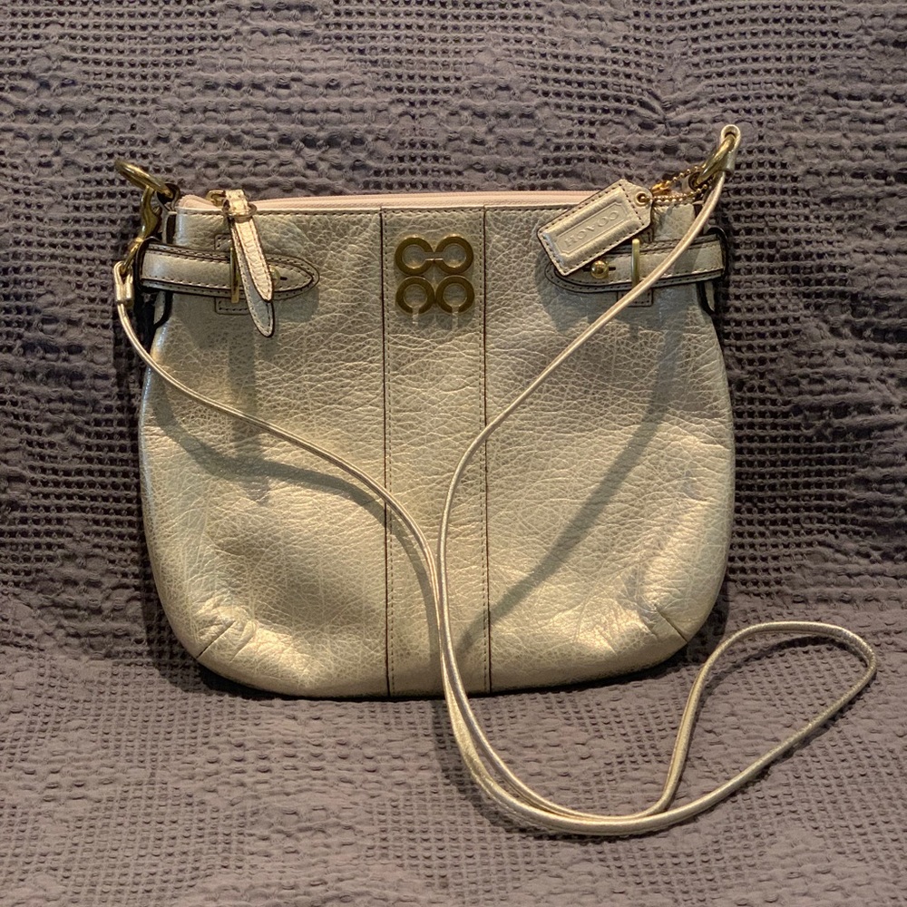 Like New Metallic Coach Crossbody